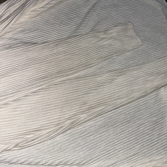 Subtle Studios tie front plisse maxi dress in off white - Picture 9 of 10